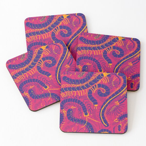 Item preview, myriapod menagerie - pink designed and sold by dinoserious.