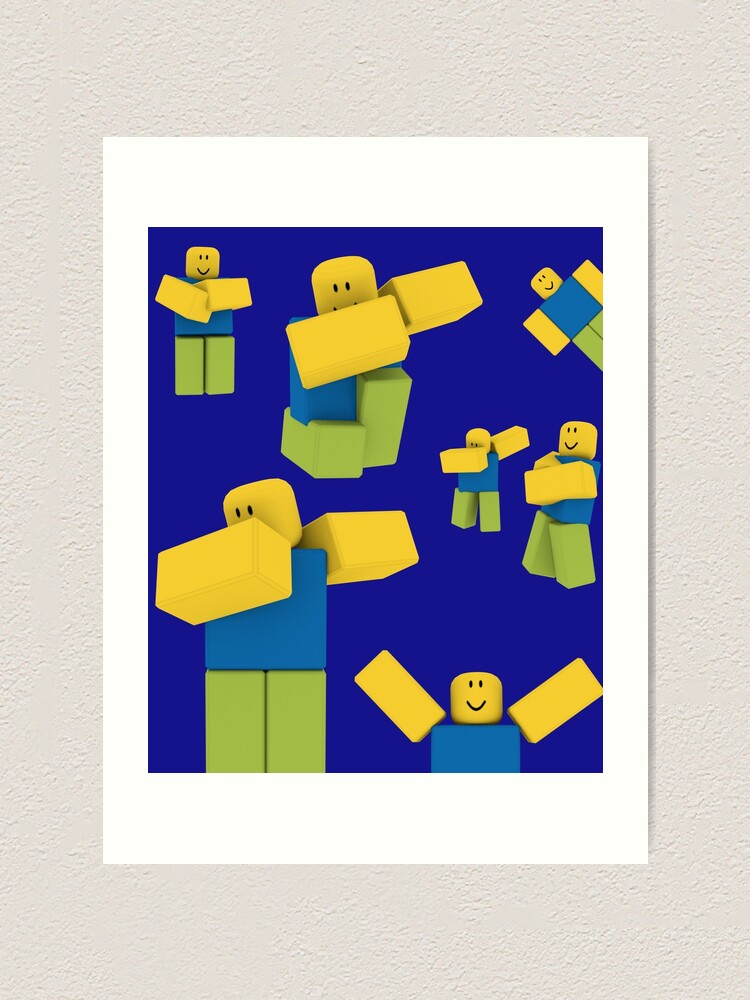 Roblox Oof Noobs Everywhere Dabbing Dab Gift For Gamers Art Print By Smoothnoob Redbubble - dabbing 12 roblox