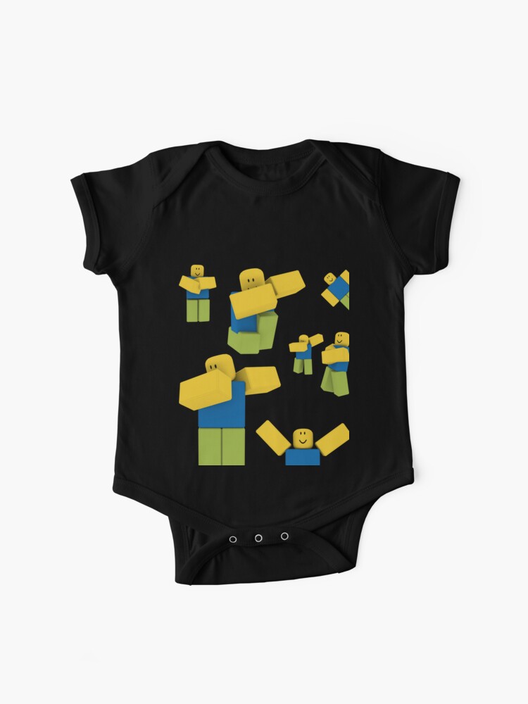 Roblox Oof Noobs Everywhere Dabbing Dab Gift For Gamers Baby One Piece By Smoothnoob Redbubble - roblox oof gaming noob graphic t shirt dress