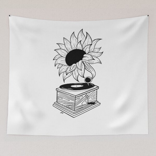 Item preview, Tocadiscos de flores designed and sold by 10thAngel.
