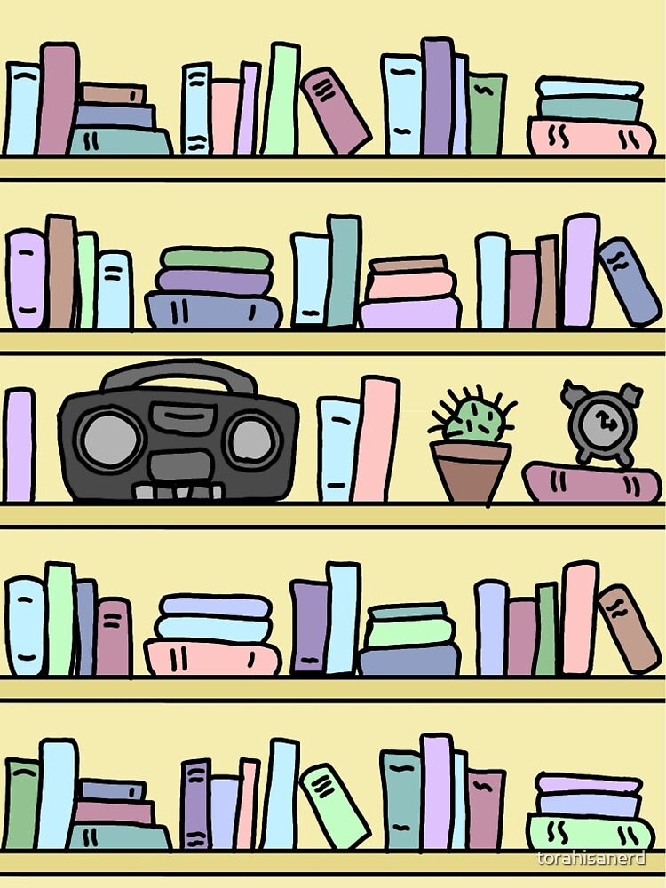 "Yellow Bookshelf" Poster for Sale by torahisanerd Redbubble