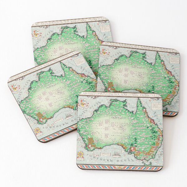 Item preview, A Map of Australia 1930 designed and sold by Flamin' Galah.