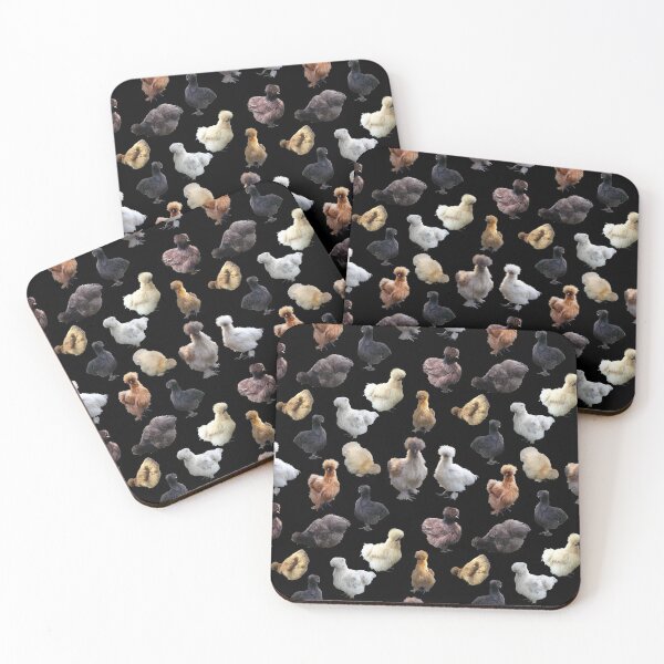 Item preview, Silkie Bantams on Black designed and sold by StandoutSilkies.