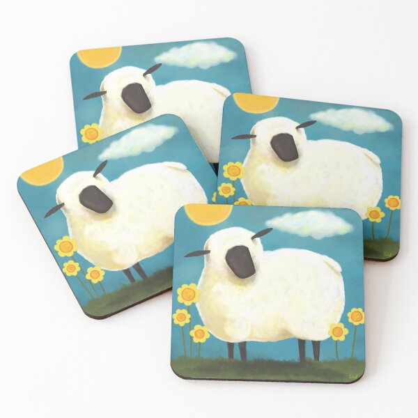 Item preview, Fluffy White Sheep in a Sunny Meadow designed and sold by LisaMarieArt & Illustration.