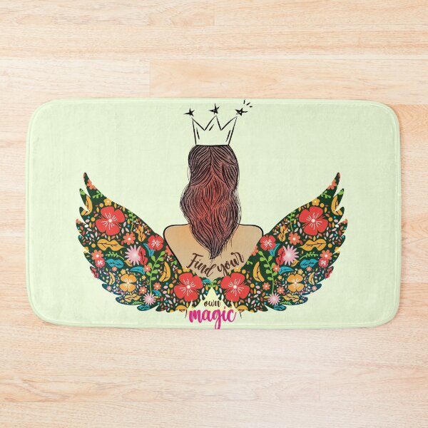 Item preview, Women/Girl wearing Floral Wings with Crown | Find your own Magic Illustration art designed and sold by ArtByKaash.