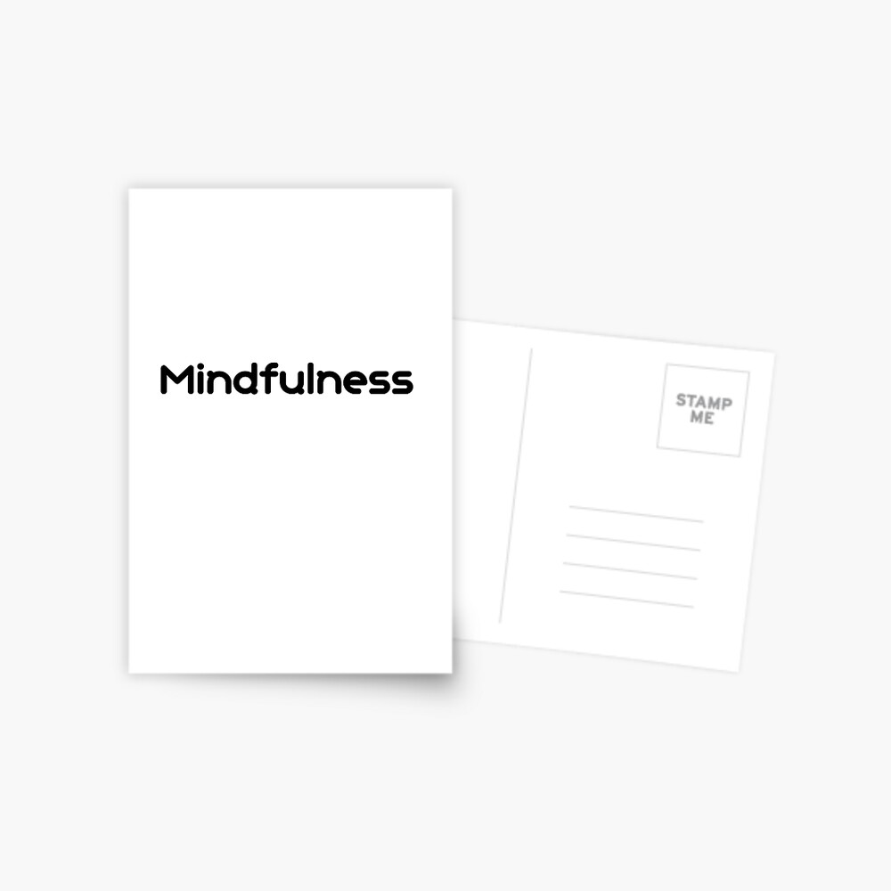 Carte De Vœux Mindfulness Pleine Conscience Zen Relax Yoga Meditation Exercice Par Hassanihind Redbubble