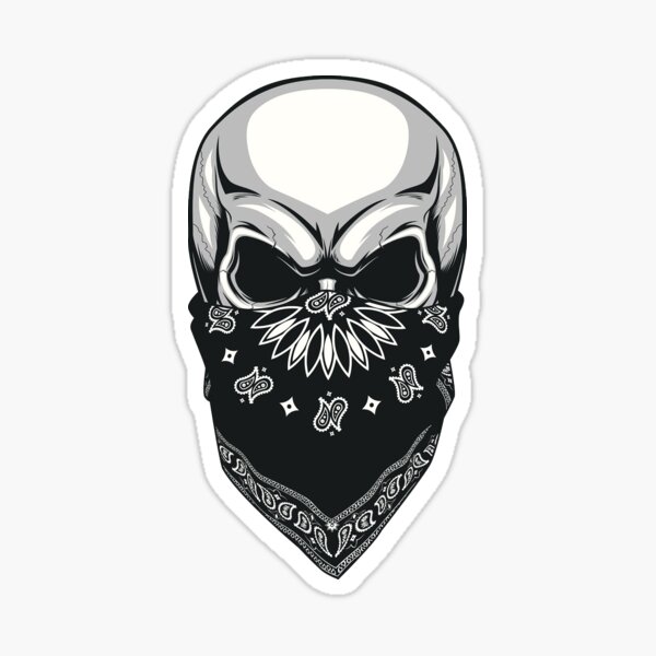 Skull Robber No Fear Money Mask Sticker 