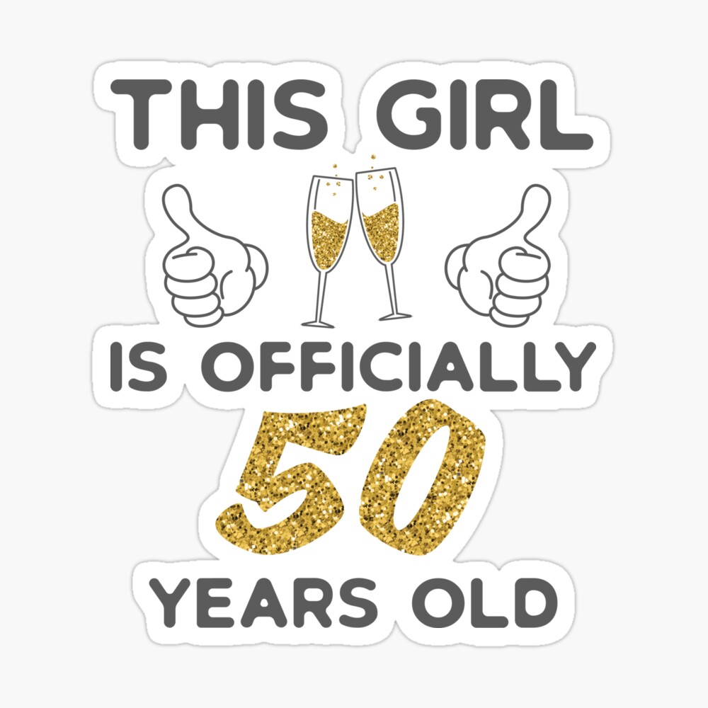 Womens This Girl Is Officially 50 Years Old 50th Birthday Gift | Art Board  Print