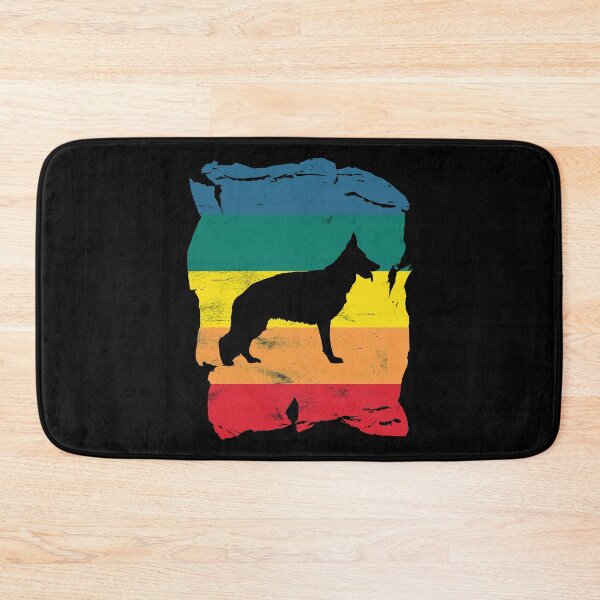 Artikelvorschau, German Shepherd Dog Distressed Vintage Retro Silhouette entworfen und verkauft von DoggyStyles.