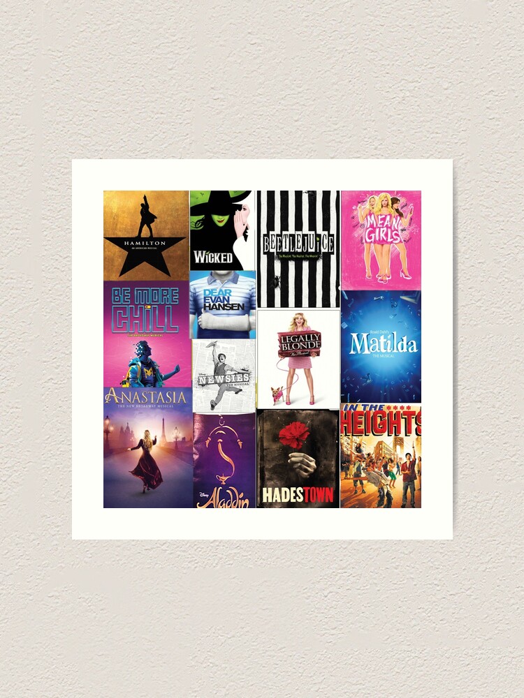 Musical Playbill Collage Art Print By Emma Drawss Redbubble Musical Playbill Collage Art Print By Emma Drawss Redbubble