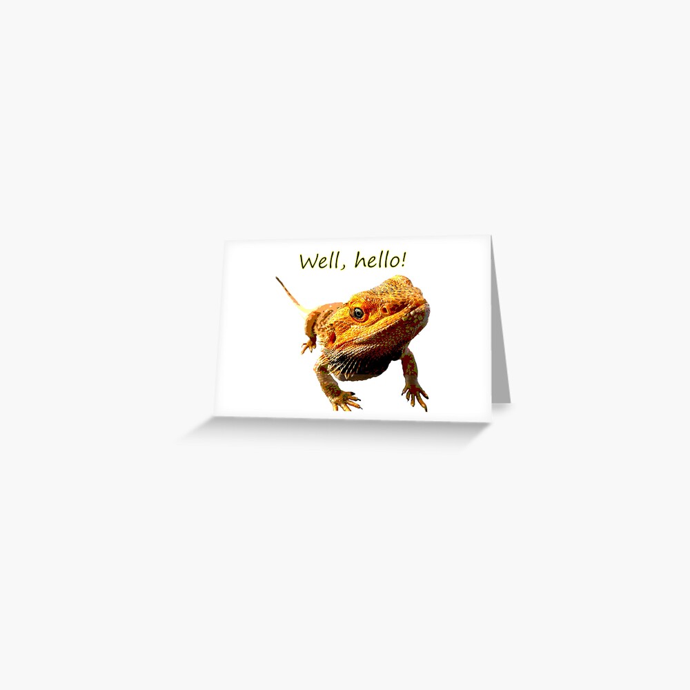 Bearded Dragon Says Hello Greeting Card