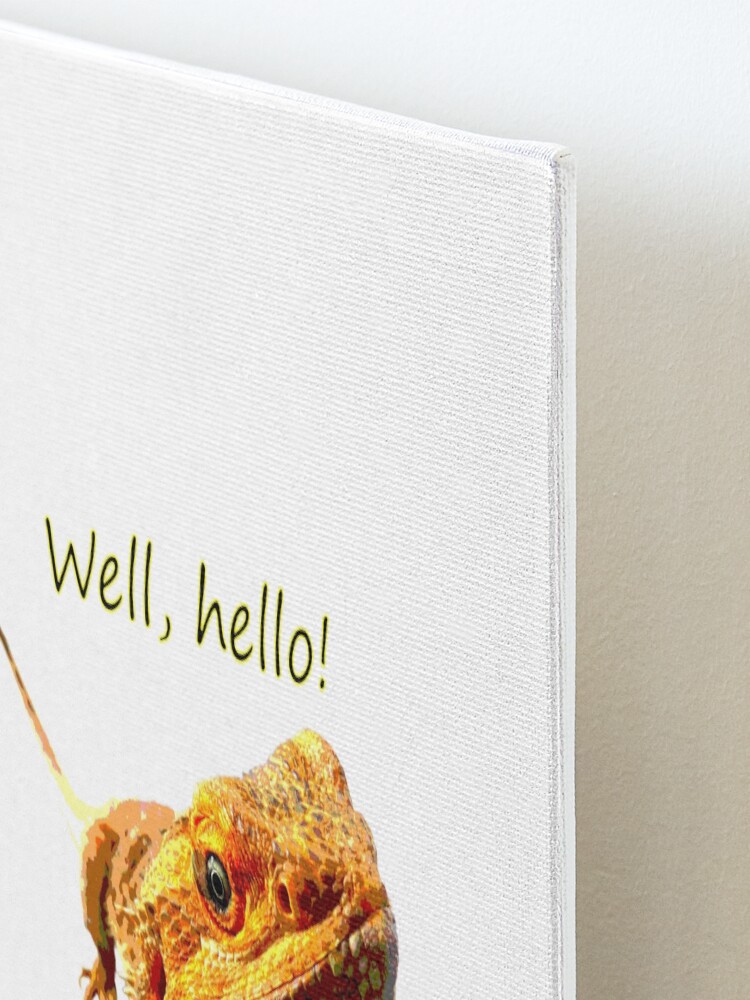 Alternate view of Bearded Dragon Says Hello Mounted Print