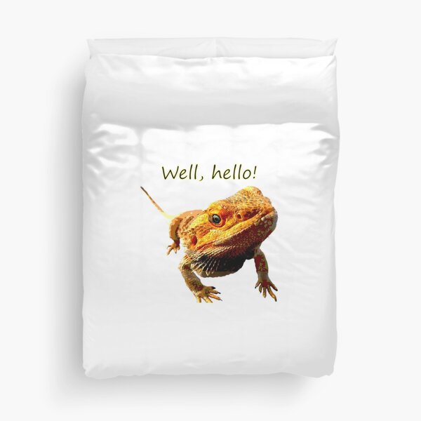 Bearded Dragon Says Hello Duvet Cover