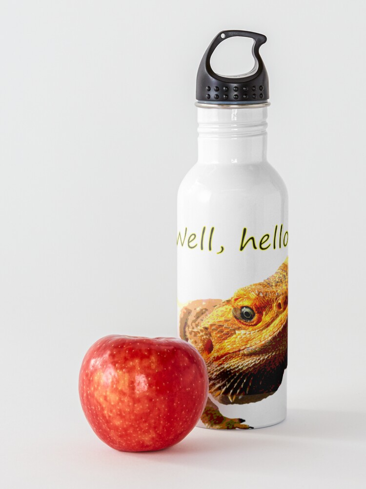 Alternate view of Bearded Dragon Says Hello Water Bottle