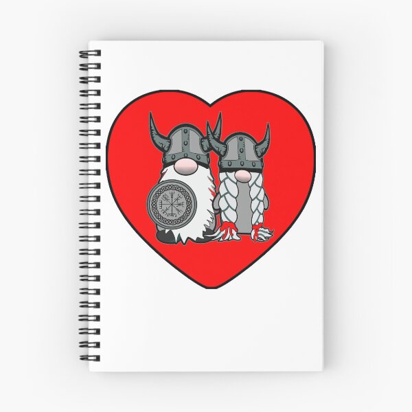 Item preview, Cute Nordic Viking Gnomes Tomte Couple Scandinavian Nisse Heart designed and sold by funnytshirtemp.