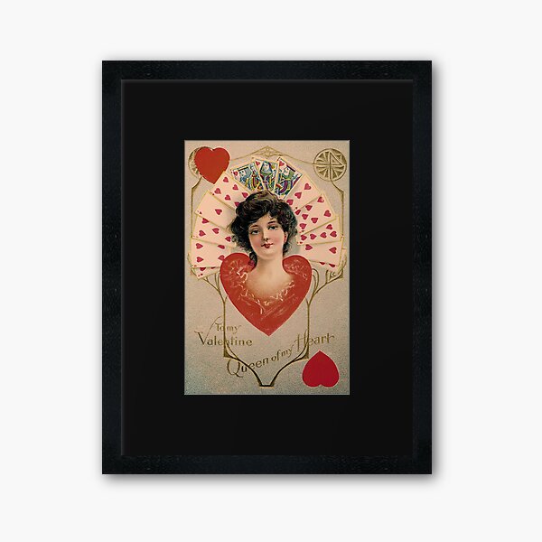 Queen of My Heart / Vintage Valentine's Day Card Artwork / Victorian Litho  Poster for Sale by FuzzyHoney