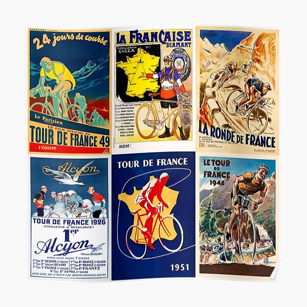 Collage de vélos Poster