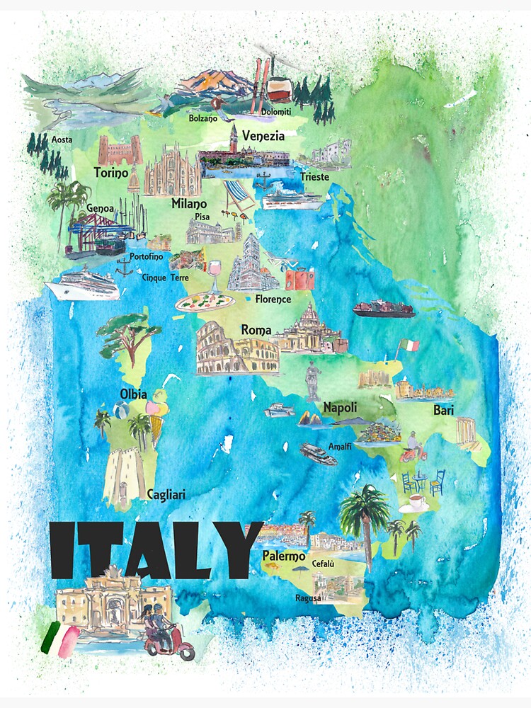 Tourist map of Italy