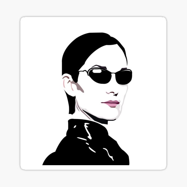 Trinity. The Matrix. Carrie Anne Moss Sticker