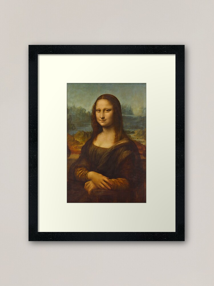 Mona Lisa Leonardo Da Vinci Louvre Framed Art Print By Adaba Redbubble