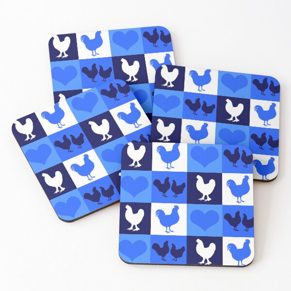Item preview, Blue and White Rooster Rustic Chicken Farm designed and sold by AntiqueImages.