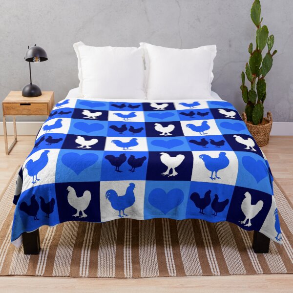 Item preview, Blue and White Rooster Rustic Chicken Farm designed and sold by AntiqueImages.
