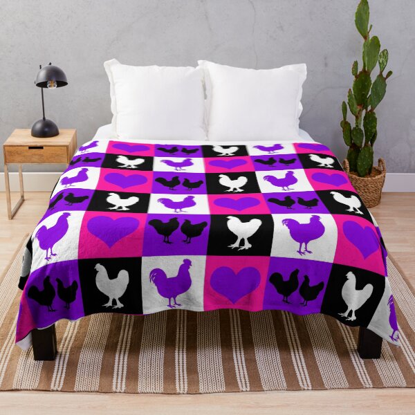 Item preview, Pink and Purple Rooster Modern Farm Chic designed and sold by AntiqueImages.