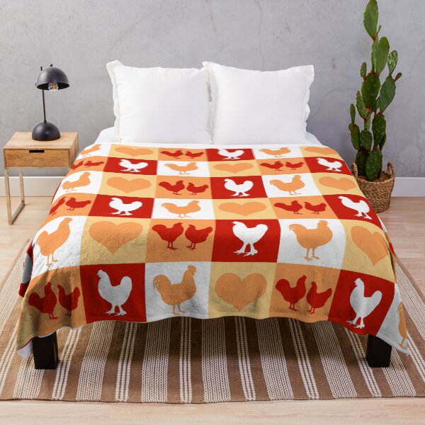 Item preview, Poultry Farm Sunrise Orange and Gold Chickens designed and sold by AntiqueImages.