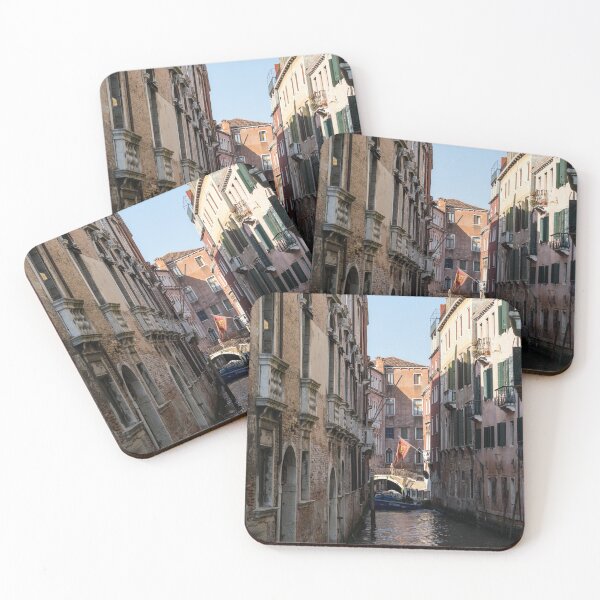 Item preview, Classic Venetian - Republic of Venice Flag of Saint Mark over a Small Canal  designed and sold by Georgia Mizuleva.