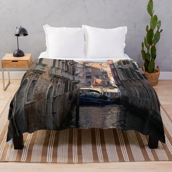 Item preview, Classic Venetian - Republic of Venice Flag of Saint Mark over a Small Canal  designed and sold by Georgia Mizuleva.