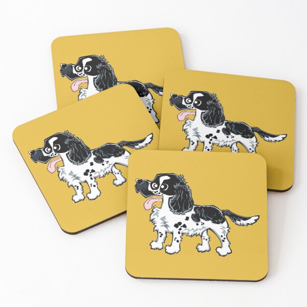 Item preview, Cocker Spaniel - Blue Roan (Full Body) YELLOW BG designed and sold by TheChicken.