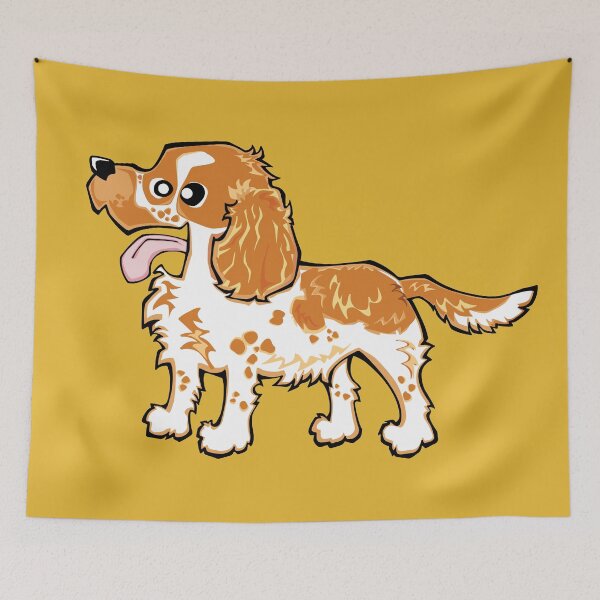 Item preview, Cocker Spaniel - Orange Roan (Full Body) YELLOW BG designed and sold by TheChicken.