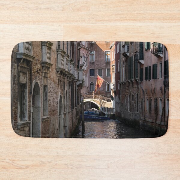 Item preview, Classic Venetian - Republic of Venice Flag of Saint Mark over a Small Canal  designed and sold by Georgia Mizuleva.