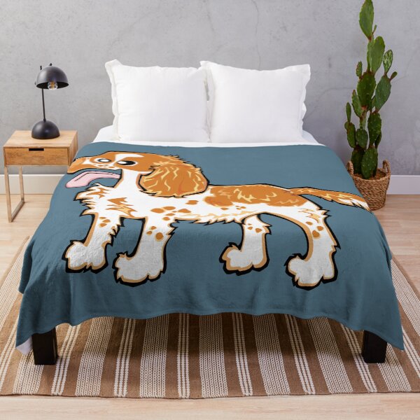 Item preview, Cocker Spaniel - Orange Roan (Full Body) BLUE BG designed and sold by TheChicken.
