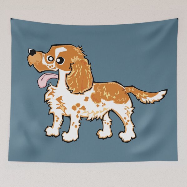 Item preview, Cocker Spaniel - Orange Roan (Full Body) BLUE BG designed and sold by TheChicken.