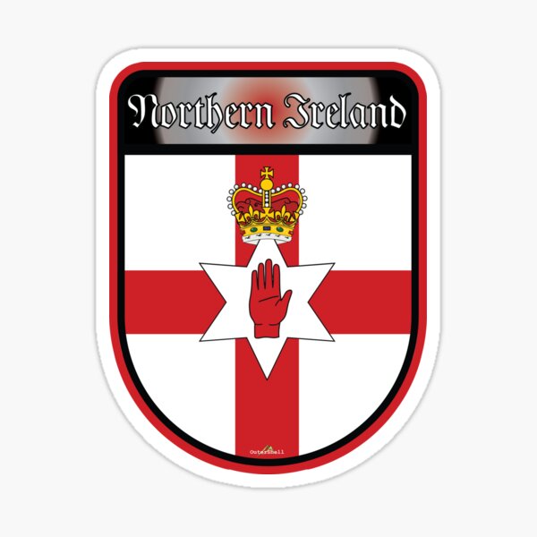 Item preview, Northern Ireland Norn Iron Ulster Banner Flag Shield Sticker UK Style 2 designed and sold by OuterShellUK.