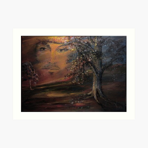 When trees beginn to paint ... Kunstdruck
