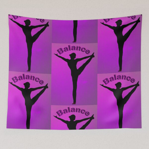 Item preview, Yoga Poses - Purple Background Balance designed and sold by SadSacDesigns.