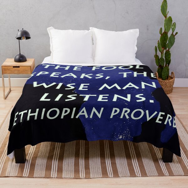 Item preview, The Fool Speaks - Ethiopian Proverb designed and sold by CrankyOldDude.