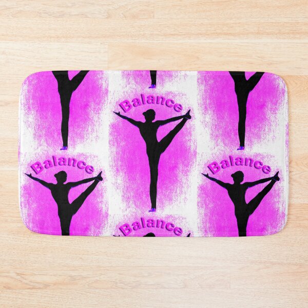 Item preview, Yoga Poses - Pink Mottled Background Balance designed and sold by SadSacDesigns.