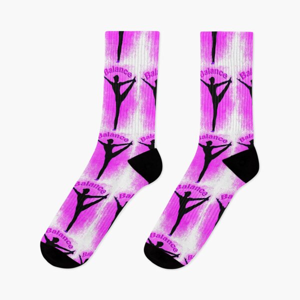 Item preview, Yoga Poses - Pink Mottled Background Balance designed and sold by SadSacDesigns.