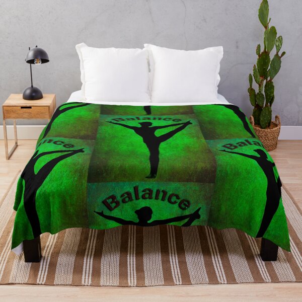 Item preview, Yoga Poses -  Dark  Green Background Balance designed and sold by SadSacDesigns.