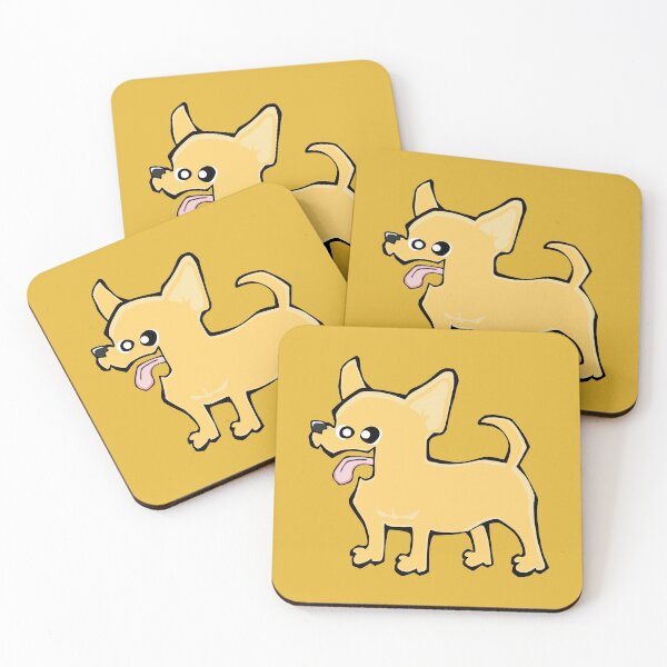Item preview, Chihuahua - Short Hair - Cream (Full Body) YELLOW BG designed and sold by TheChicken.