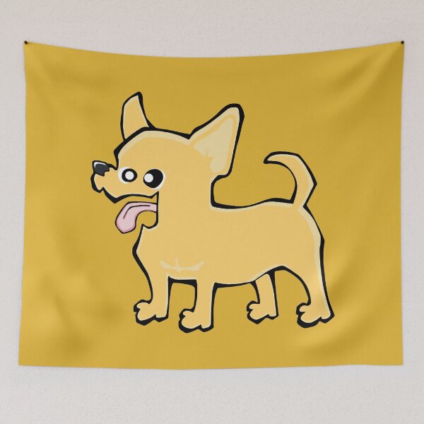 Item preview, Chihuahua - Short Hair - Cream (Full Body) YELLOW BG designed and sold by TheChicken.