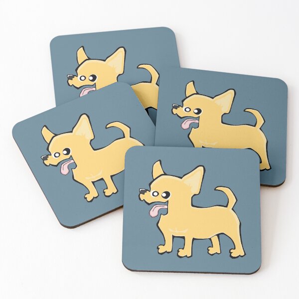 Item preview, Chihuahua - Short Hair - Cream (Full Body) BLUE BG designed and sold by TheChicken.