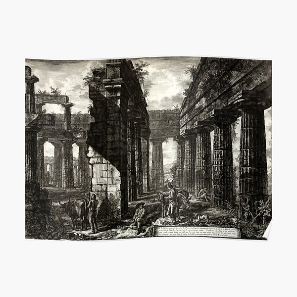 Temple of Neptune, Paestum - Giovanni Piranesi - 1778 Poster
