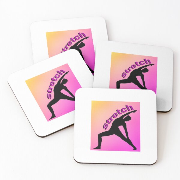 Item preview, Yoga Poses -  Peach and Pink Background Stretch designed and sold by SadSacDesigns.