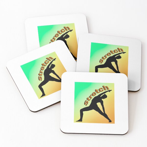 Item preview, Yoga Poses -  Green and Yellow Background Stretch designed and sold by SadSacDesigns.