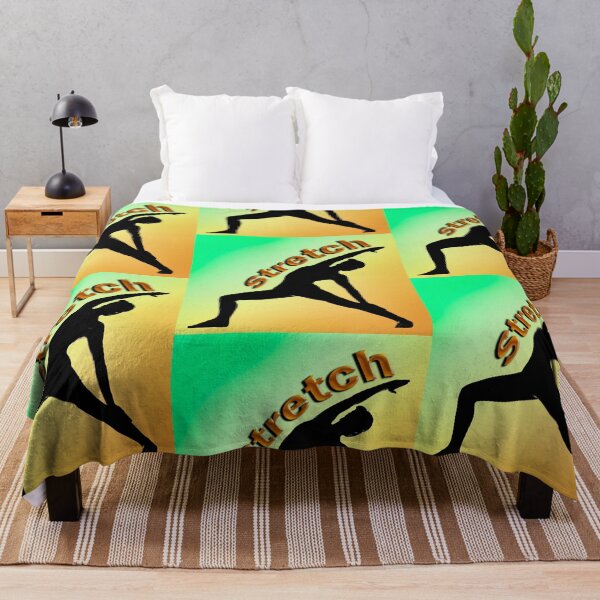 Item preview, Yoga Poses -  Green and Yellow Background Stretch designed and sold by SadSacDesigns.