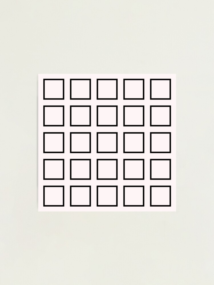 Black Squares with Gray Dots Optical Illusion Photographic Print for Sale  by hyproinc